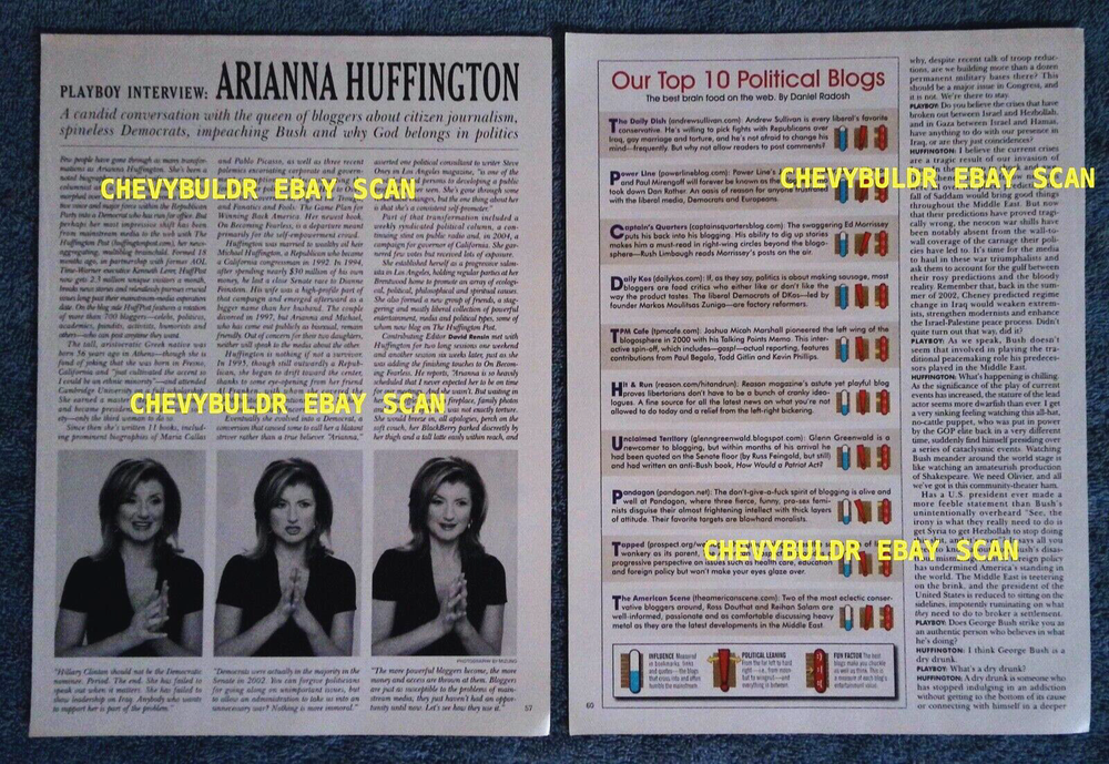 2006 Interview Article with Author and Columnist Arianna Huffington