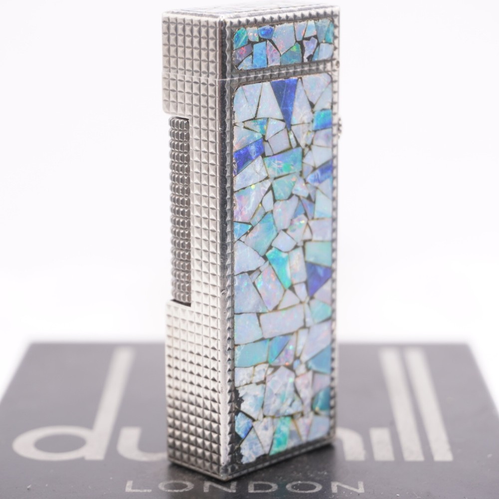 Dunhill Lighter Silver Hobnail Opal Pattern_Ultrasonically cleaned_Working