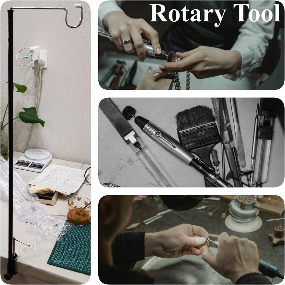 Compact Alloy Steel Motor Stand with Robust Clamping & Swing Functionality