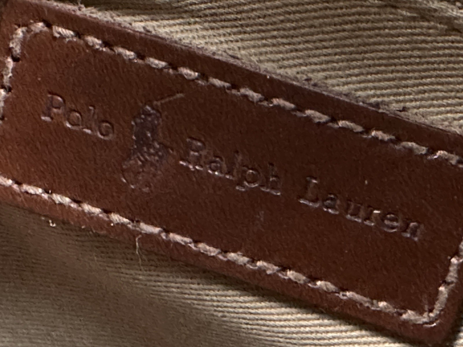 Vintage Polo Ralph Lauren Brown Russell Houndstooth Plaid Bag Leather 90s