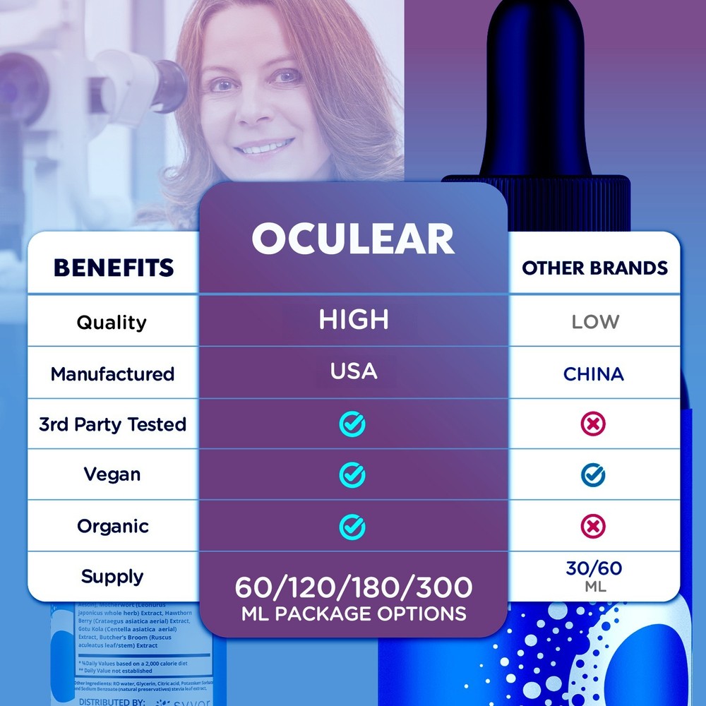 (1 Pack) Oculear Drops Advanced Support Healthy Eye Vision Ocu Lear 30 Servings