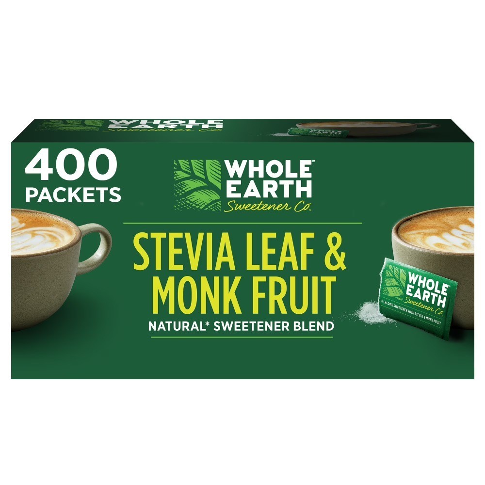 Stevia & Monk Fruit Zero Calorie Sweetener, 400 Packets