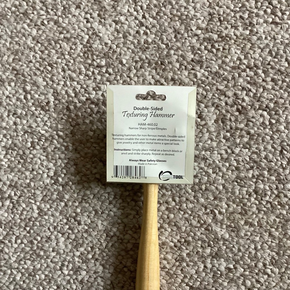 Euro tool Double Sided Texturing Hammer-Narrow Sharp Stripe & Dimples