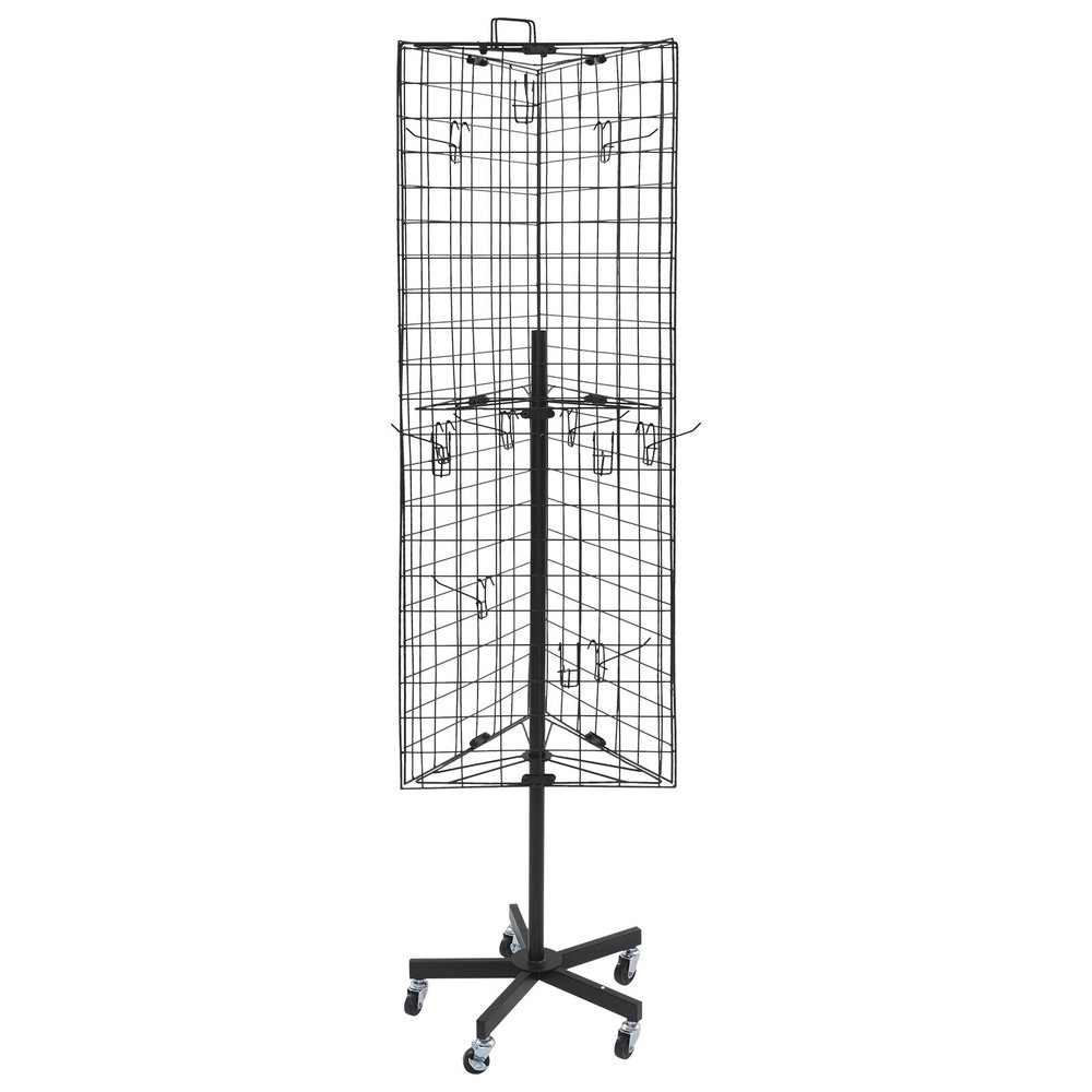 Gridwall Panel Display Stand Triangular Heavy Movable Floorstanding Detachable