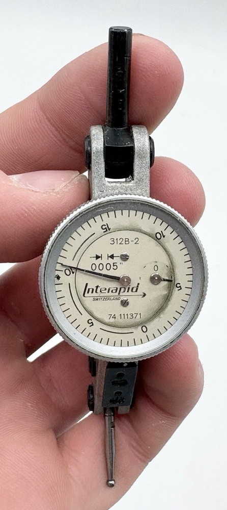 INTERAPID SWISS PRECISION .0005" DIAL TEST INDICATOR 312B-2 Used +