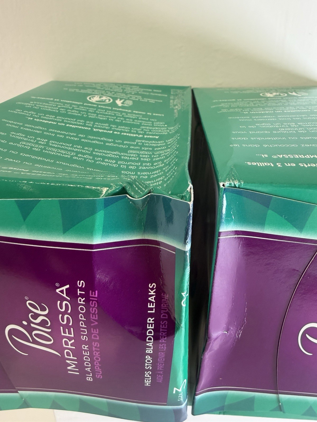 Poise Impressa Women's Bladder Supports Size 3, 21 Count Disposable pack of 2