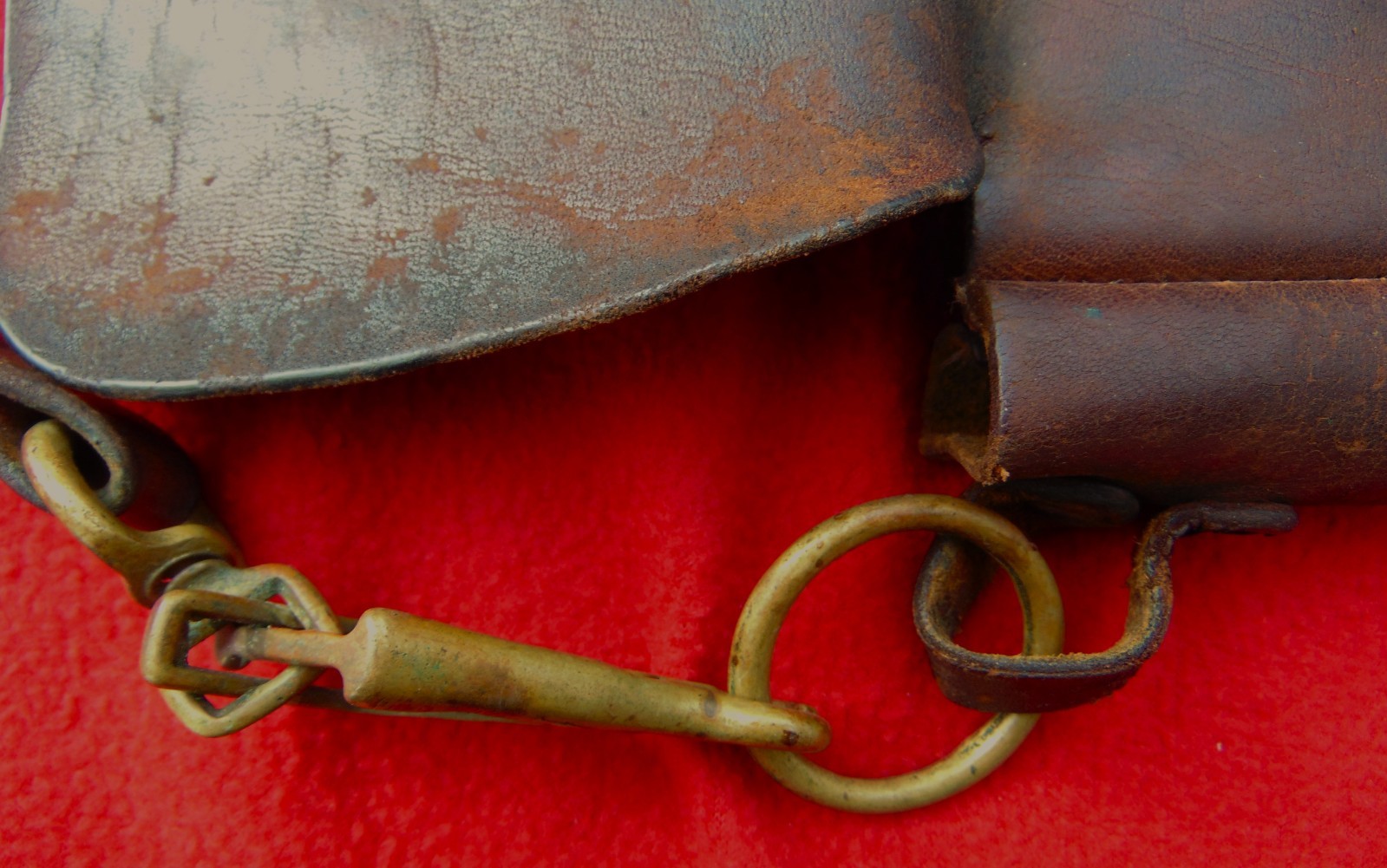 RARE ORIGINAL LATE 1800's LEATHER WESTERN COURIER BAG~SADDLE BAG TYPE ~ 11" HIGH