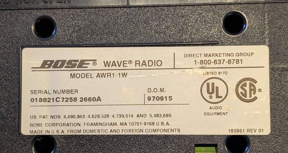 Bose Wave Radio Model AWR1-1W with Remote