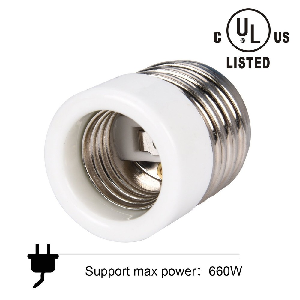 Mogul (E39) to Medium (E26) Socket Adapter Converter For Antique Lamp Socket
