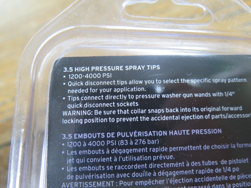 Apache 3.5 High Pressure Five Color Coded Spray Tips