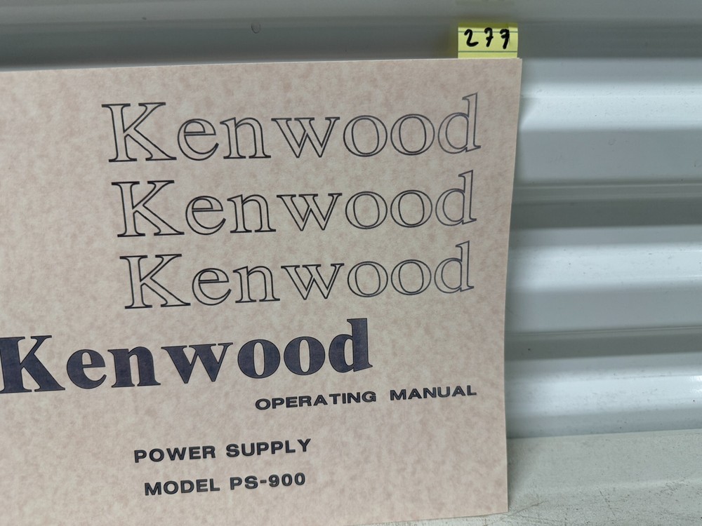 KENWOOD Operating Manuals Power Supply Model PS-900