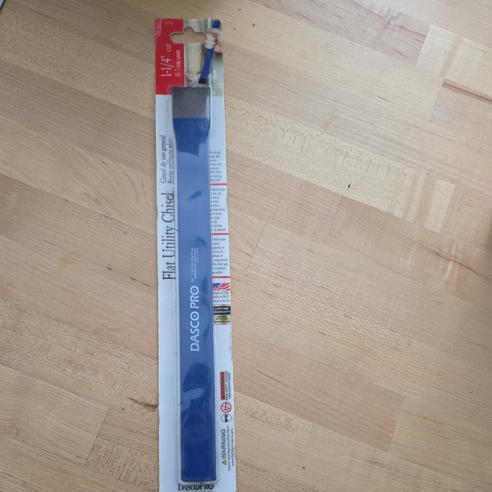 NEW Dasco Pro 337-0 Flat Utility Chisel 1-1/4"x 12"