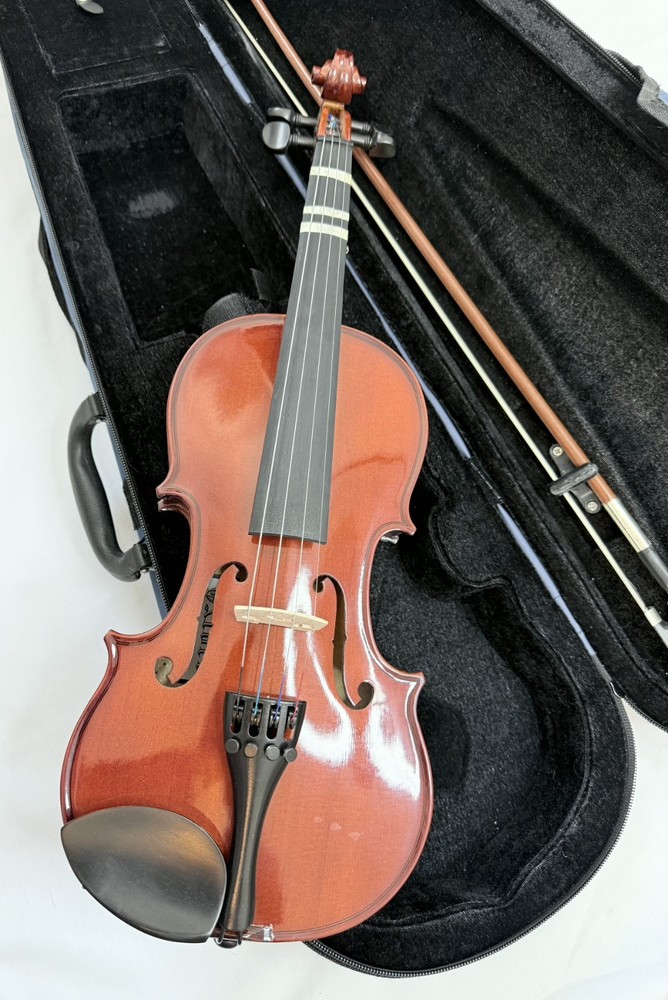 Small Violin Solid Wood with Case and Bow