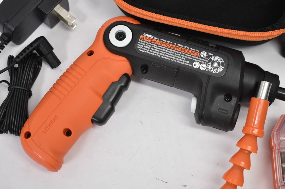 Black + Decker Cordless Screwdriver Tool w Bits & Accessories Kit BDCSFL20