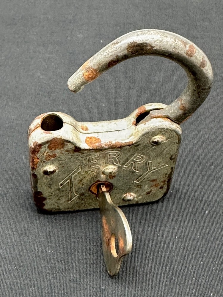Vintage Terry Padlock Lock with Key USA