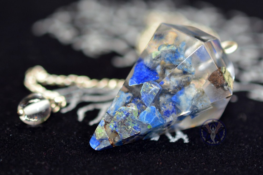 Lapis Lazuli Orgonite Pendulum Dowsing Divination, Psychic Readings