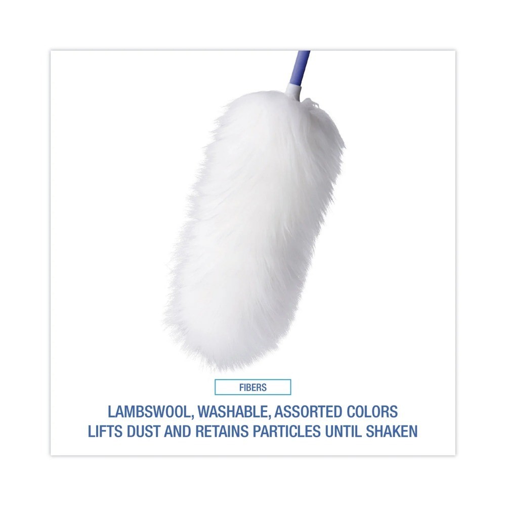 Extendable Plastic Handle Lambswool Duster 35 to 48 Inches Assorted Colors for