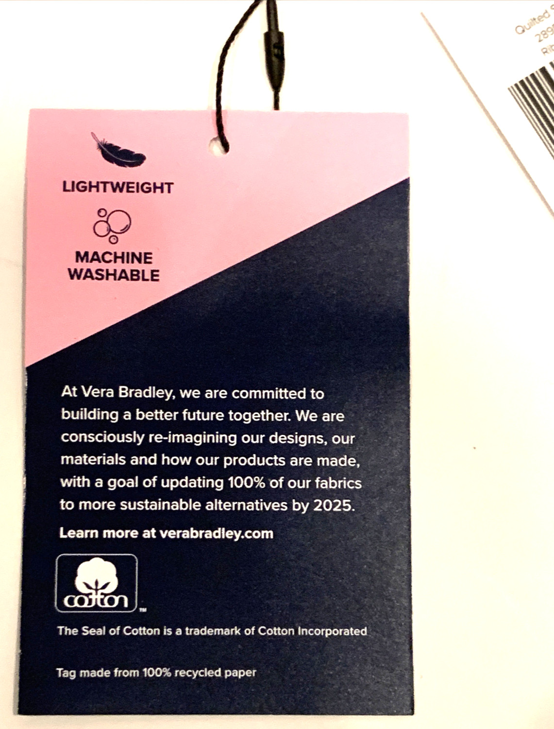 Vera Bradley Ribbons Plaid Christmas Quilted Stocking Holiday Decor NEW w TAG