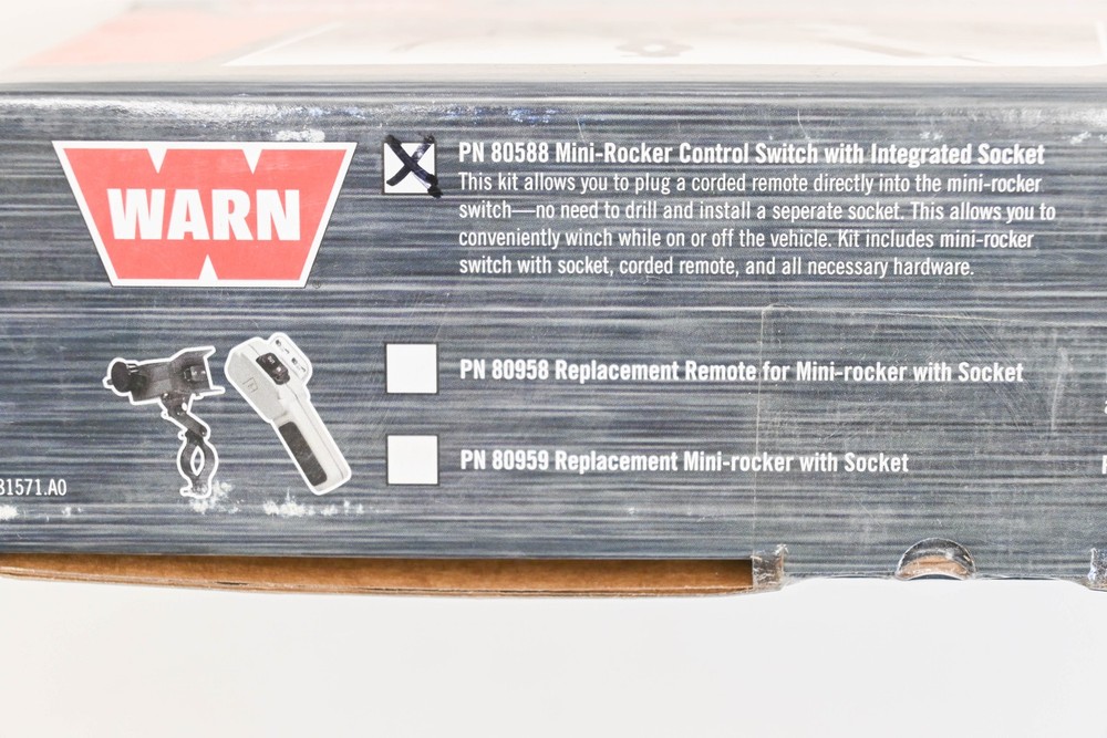 Warn 80588 Mini-Rocker Control Switch Kit NOS