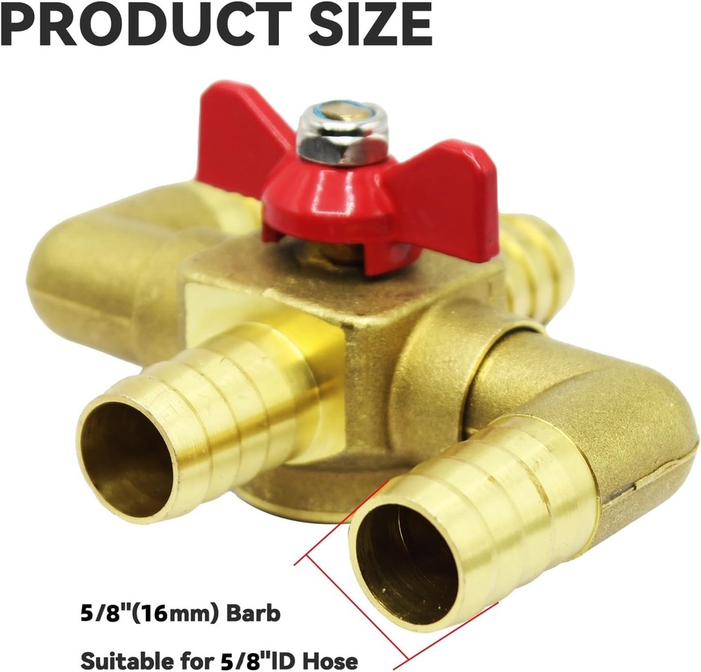 Heater Core Bypass Valve 4-Way Solid Brass Automobile Integrated