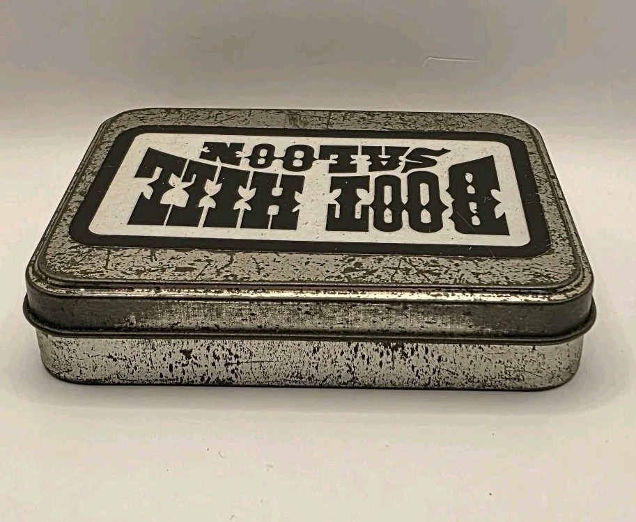 Boot Hill Saloon Fossil Metal Tin 1999 Biker Motorcycle Bar Vintage Daytona