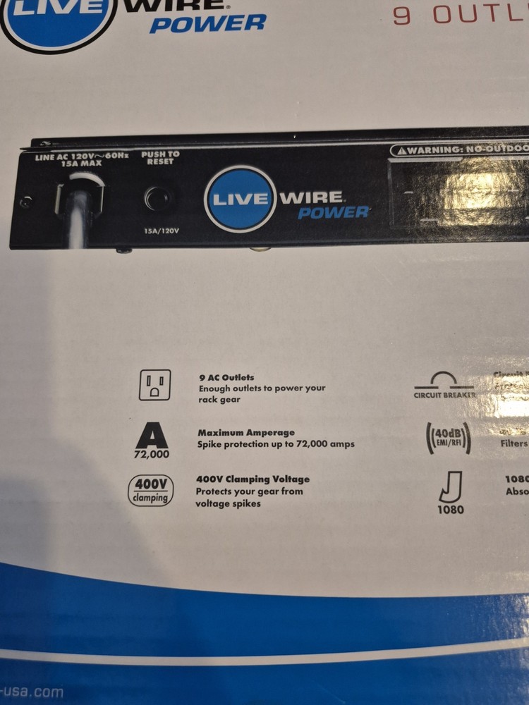 NEW Livewire PC900 Power Conditioning Distribution System 9 Outlets