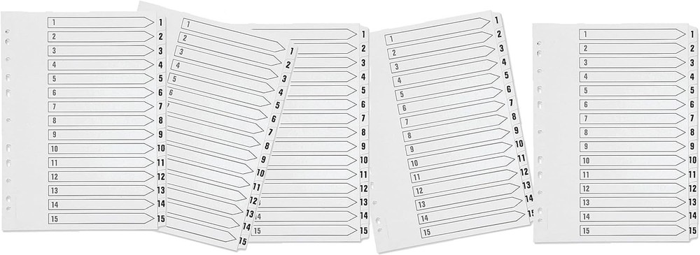 Q-Connect 1-15 Index Multi-punched Polypropylene White A4