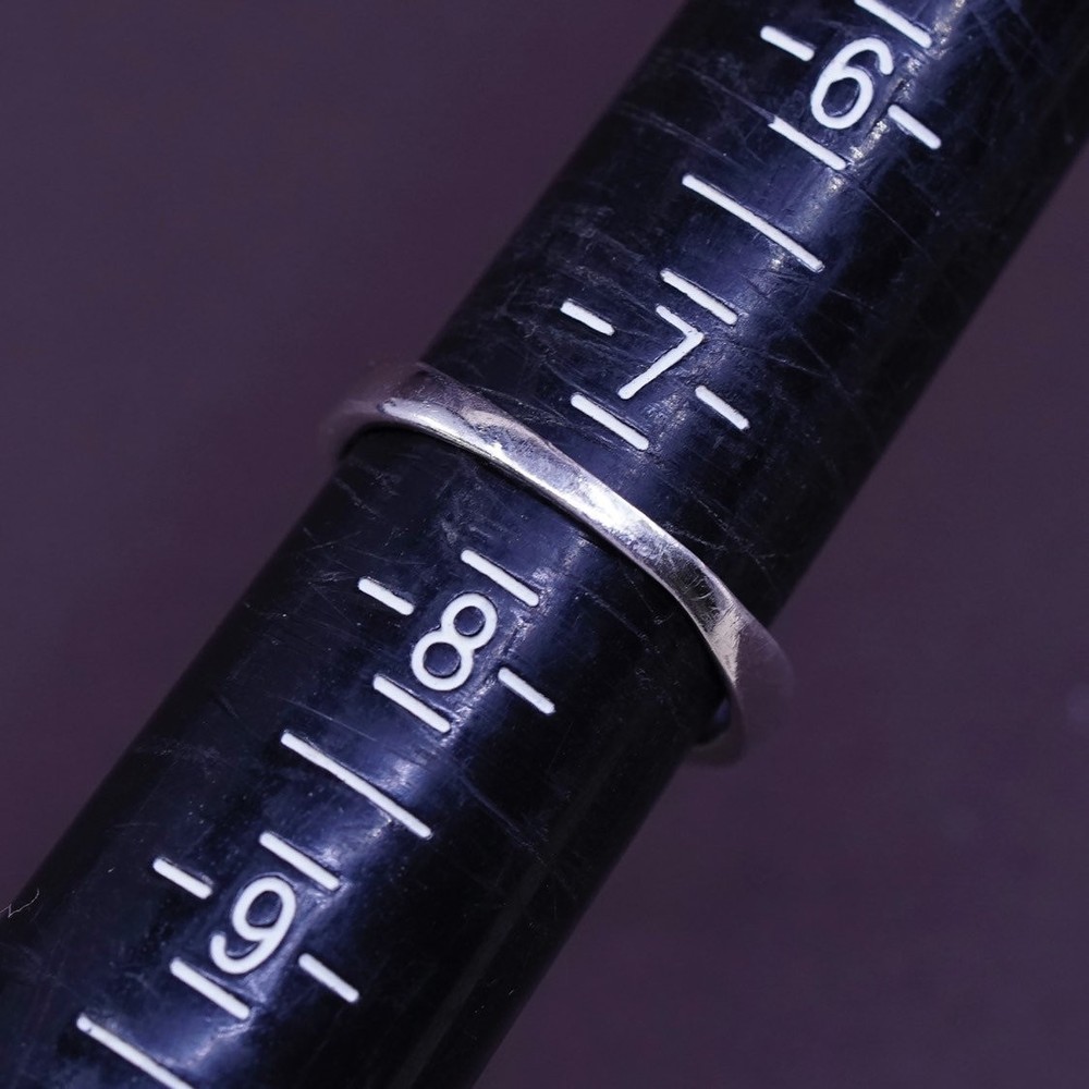 Size 7.5, Sterling silver statement ring, 925 with square amethyst stone