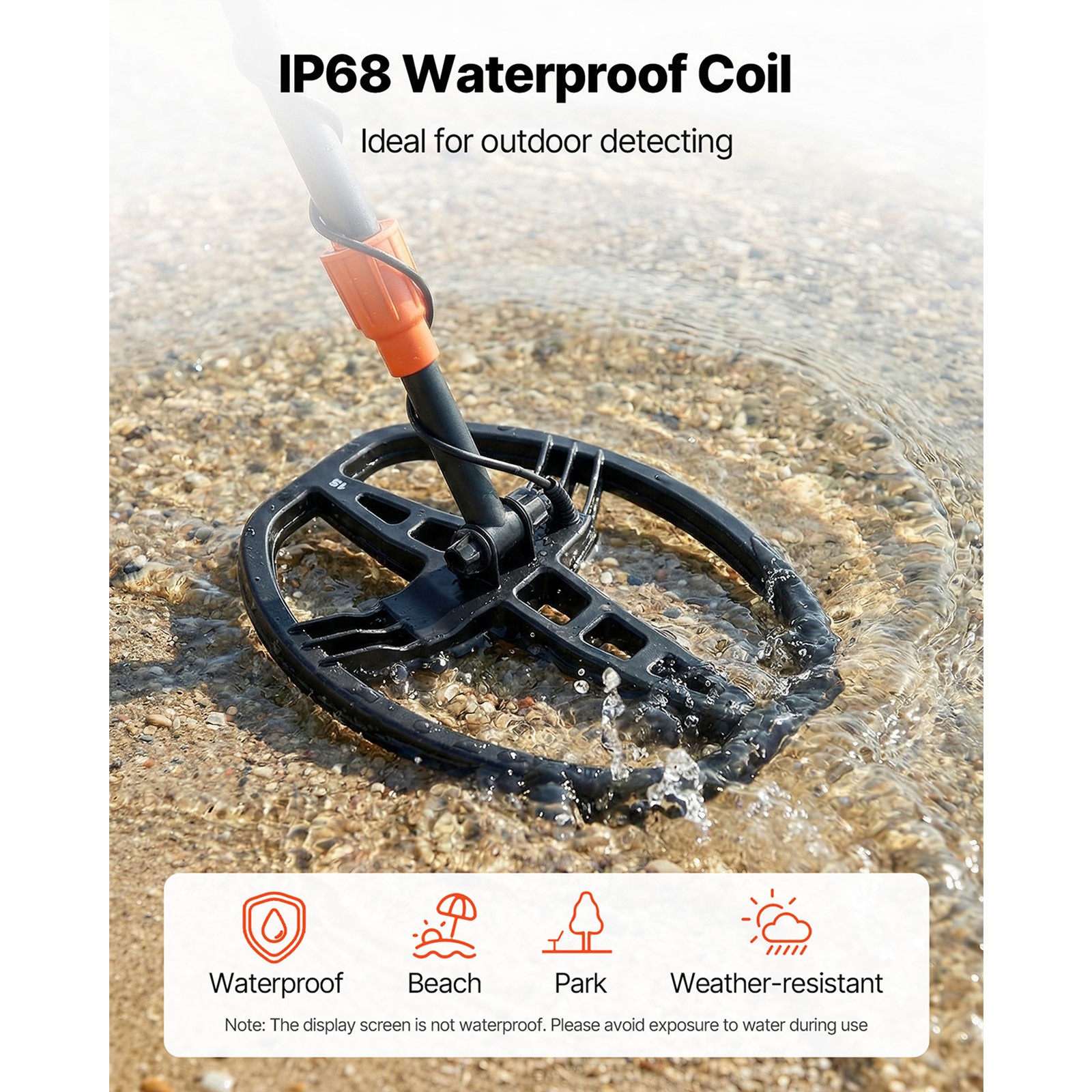 10 Inch LCD Metal Detector Waterproof Gold Digger Deep Sensitive Coil Hunter