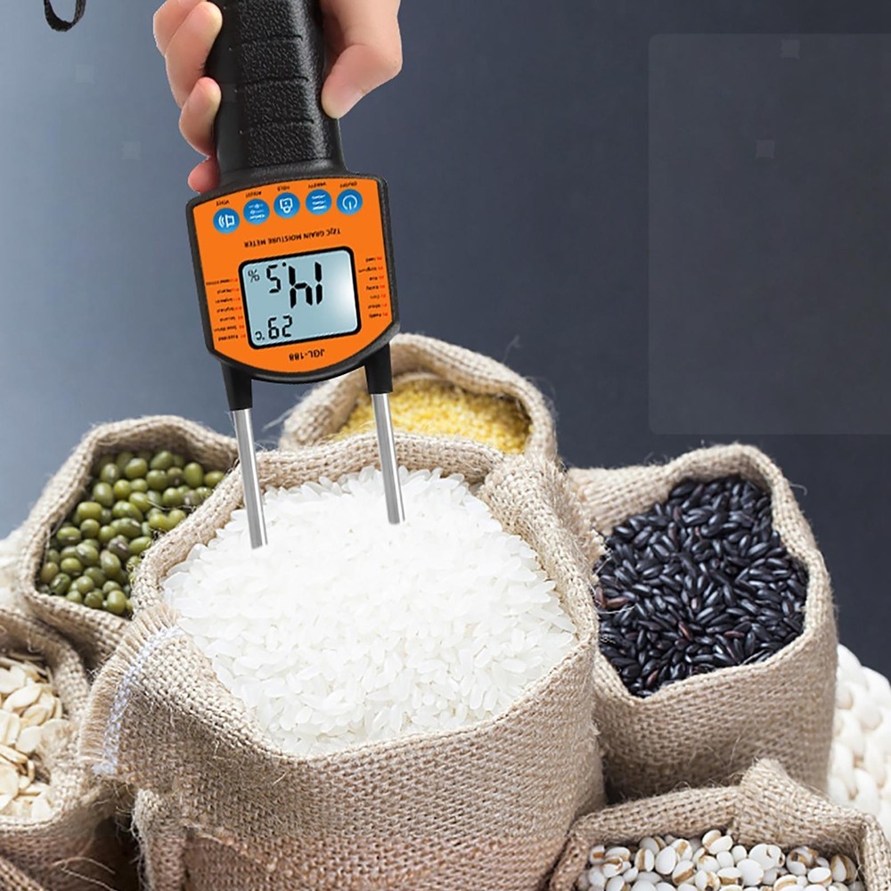 Digital Grain Moisture Meter Hygrometer Humidity Tester Voice Broadcast Function