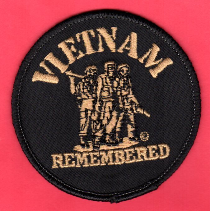 Vietnam Remembered Patch 3" Old Store Stock
