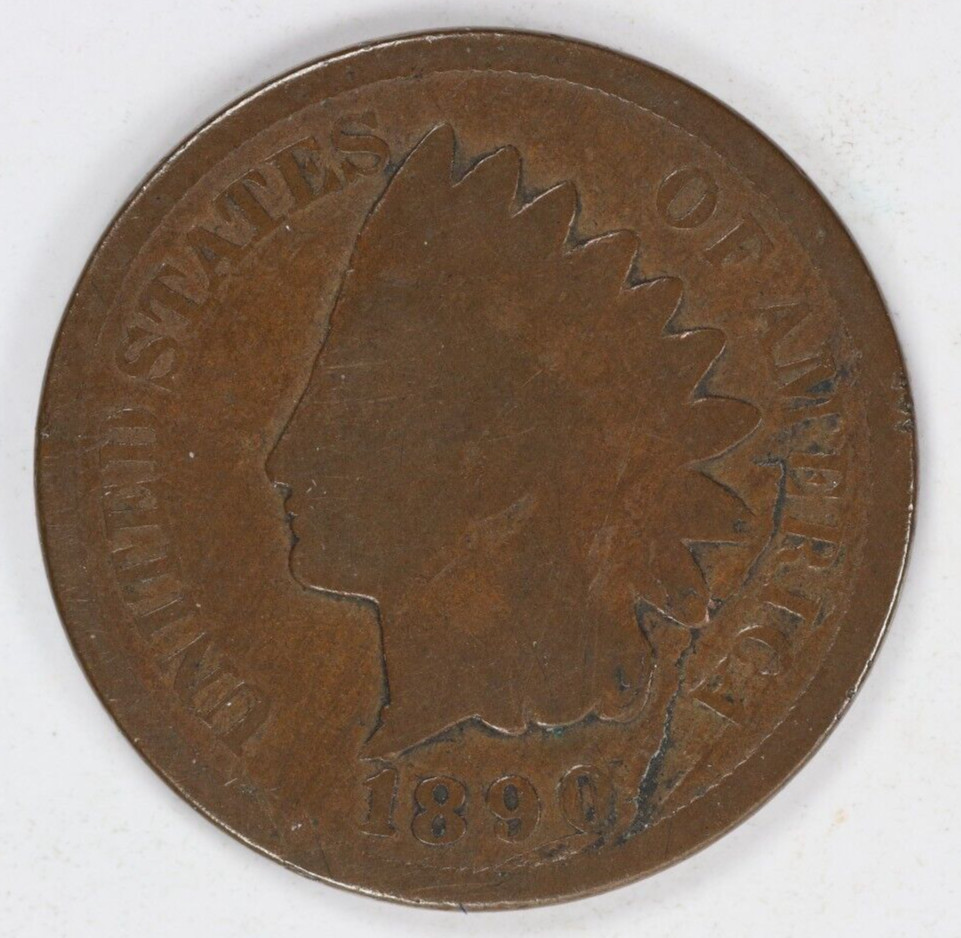1890 Indian Head Cent Penny Lamination Error