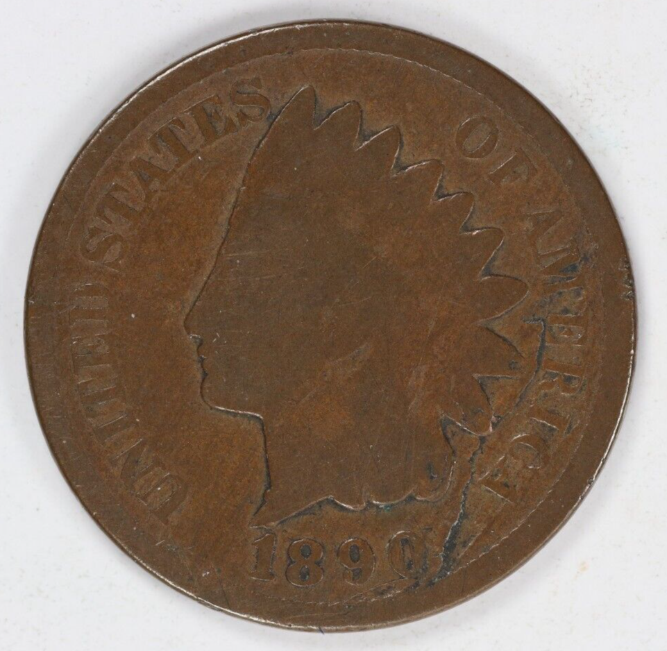 1890 Indian Head Cent Penny Lamination Error