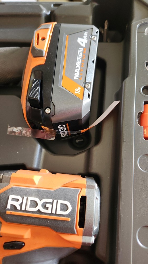 Ridgid Brushless 18v 2 Tools Combo Kit. Hi Torque Jammer Drill.