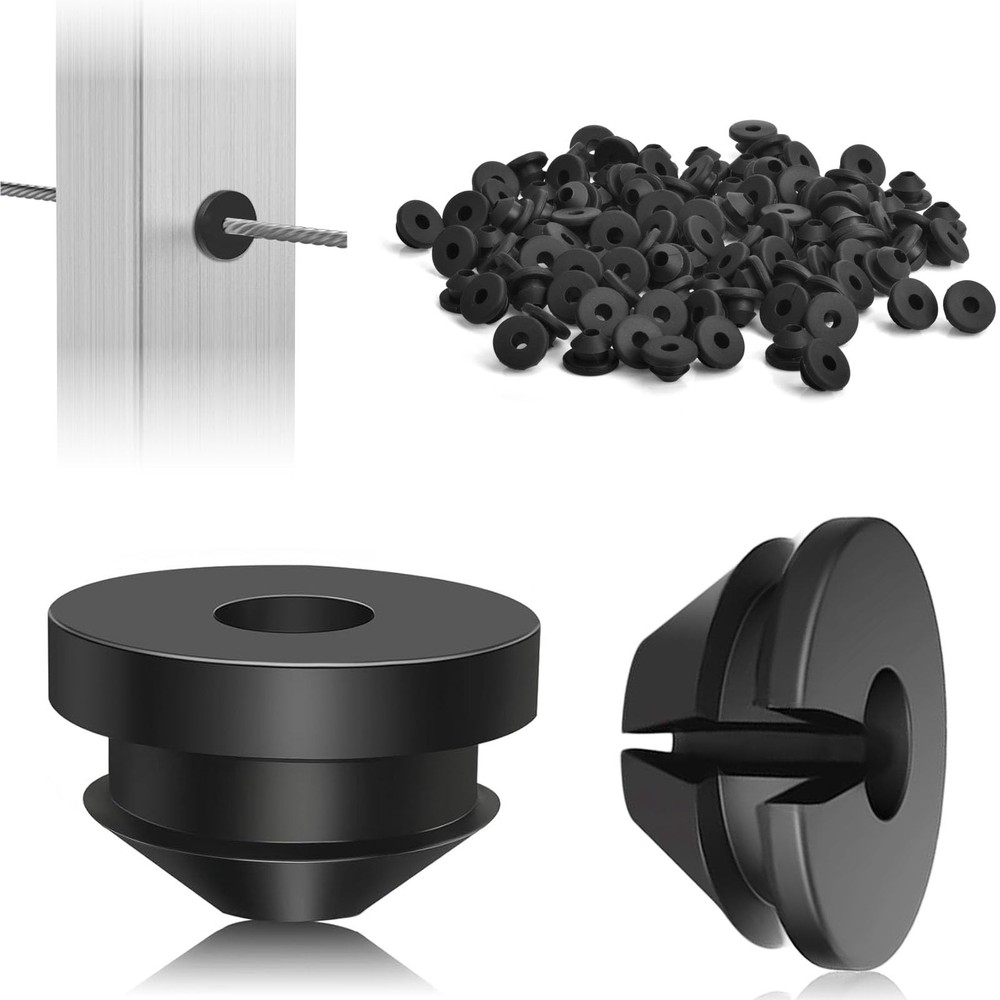 Cable Railing Rubber Grommets 60 Pack for Metal Cable Railing Post Protector