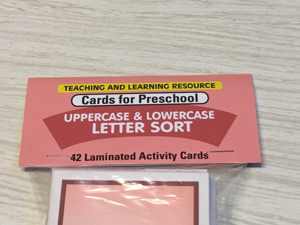 Uppercase Lowercase Letter Sort - 56 Laminated Cards - Activity Set