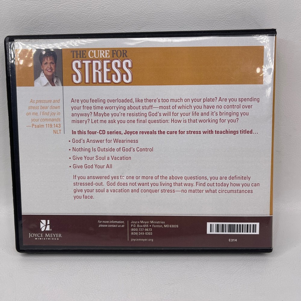 Joyce Meyer " The Cure For Stress " Audio CD 4 DISC SET