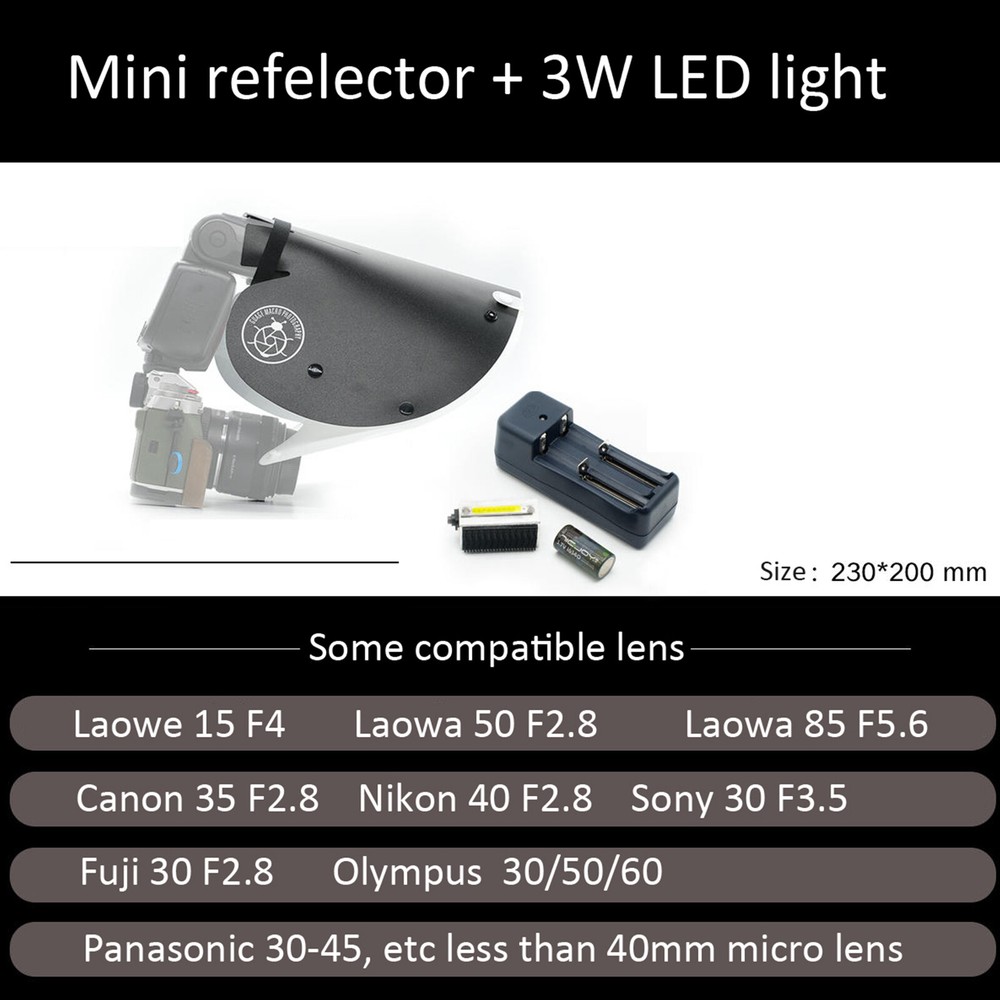 Macro Diffuser Reflector Soft Light Cover For 100 Sony 90 Nikon 105 Lens Camera