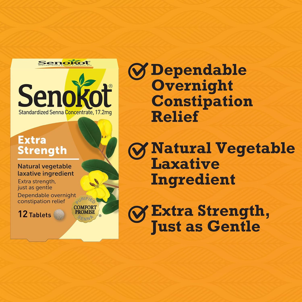 Extra Strength Natural Vegetable Laxative Ingredient Tablets, Senna Concentrate