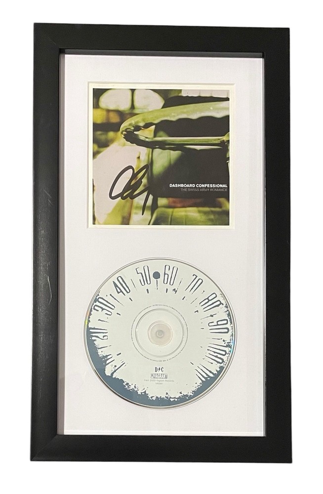 Dashboard Confessional Signed Autographed Swiss Army Romance Framed CD Carrabba