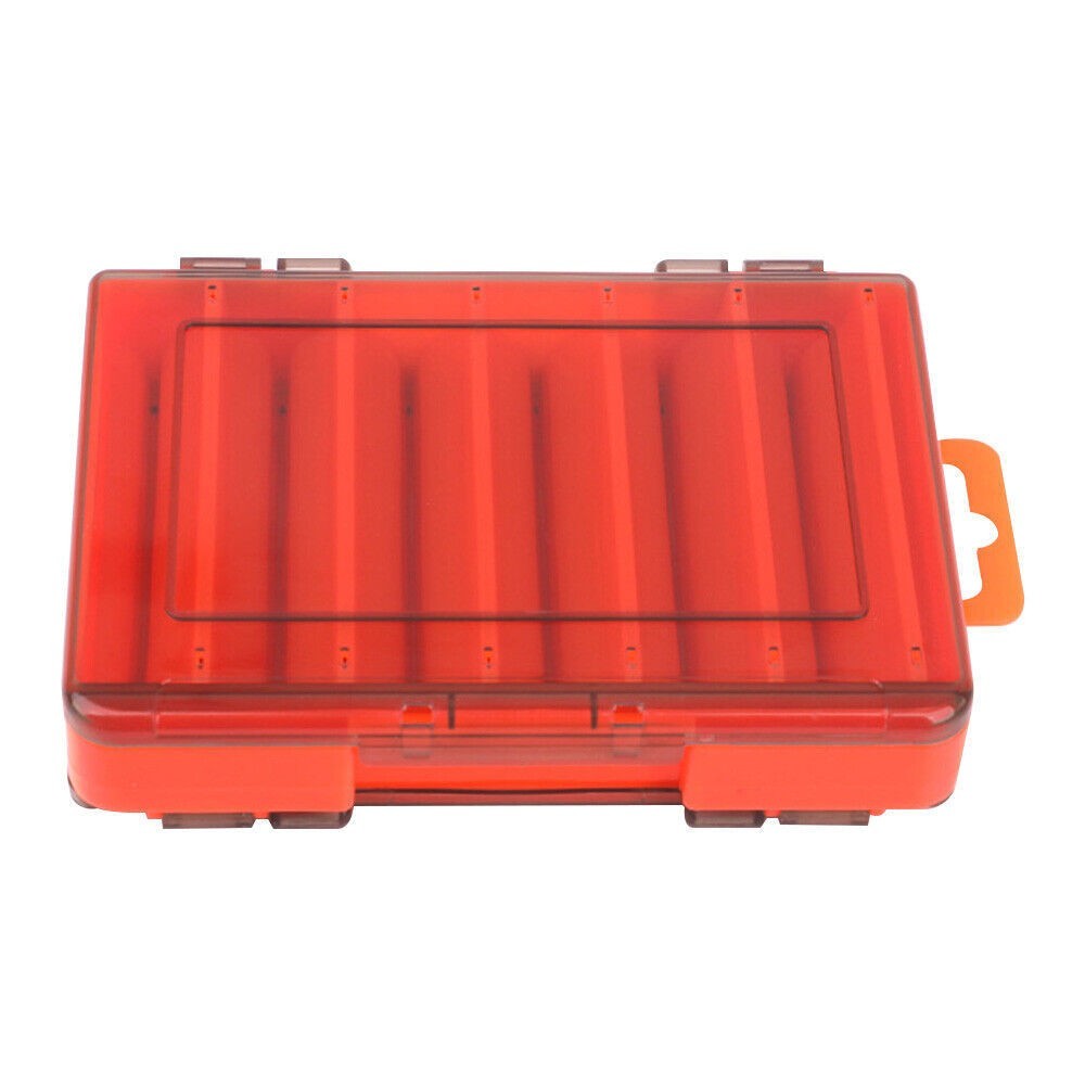 Fishing Tackle Box Lure Waterproof Compartments 2 Layer Storage Hard Case Hook