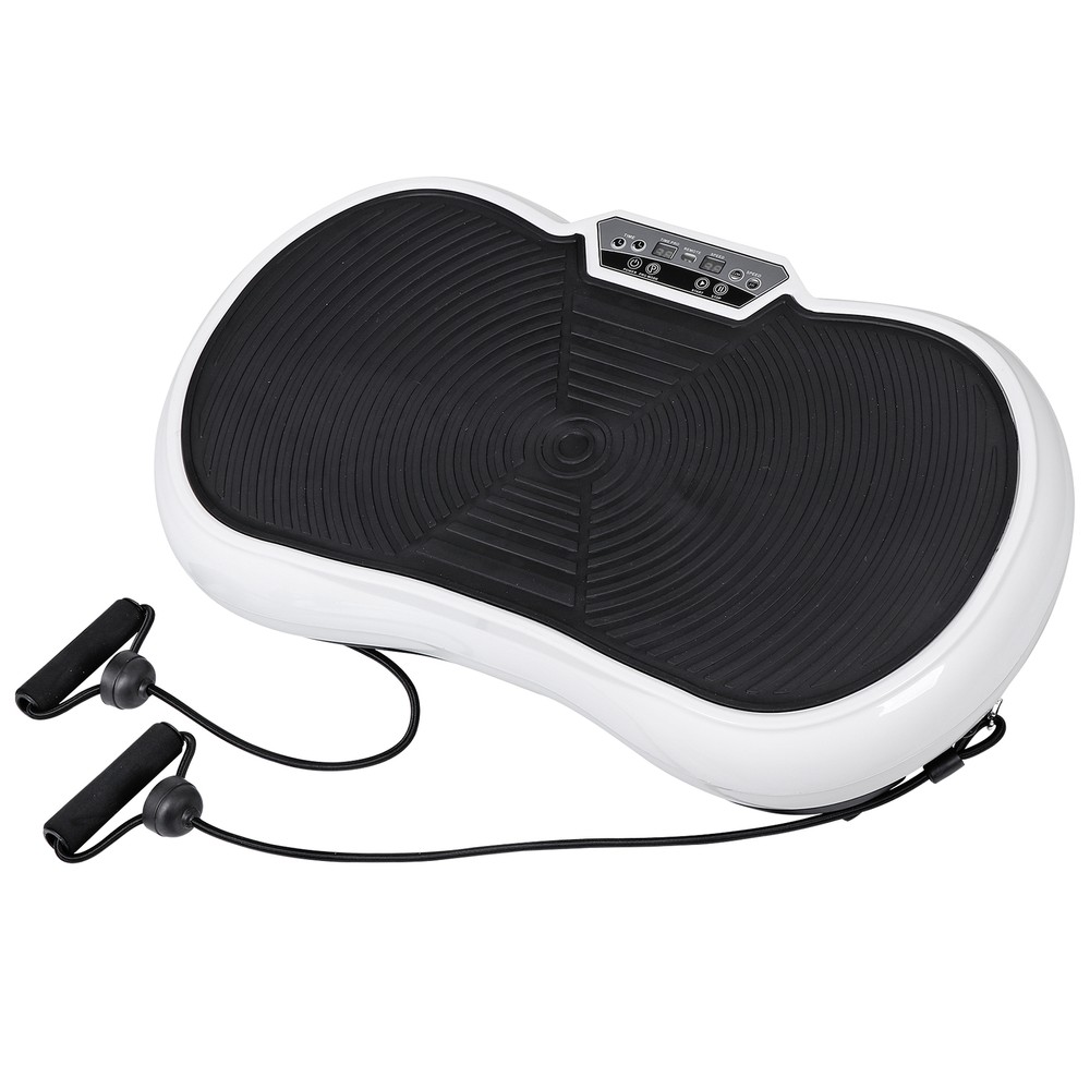 Slim Vibration Plate Exercise Machine Vibro Shaper 3 Program W/ Bluetooth White