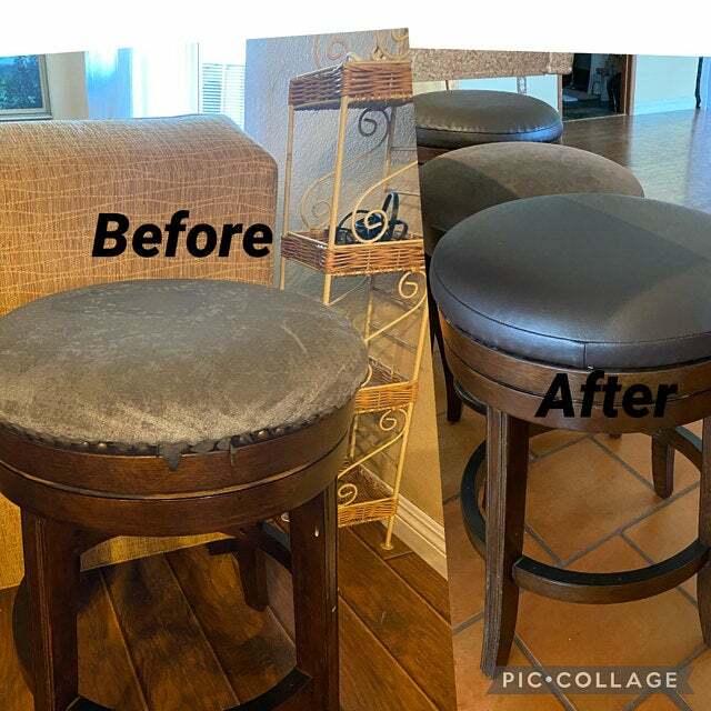 Bar Stool STAPLE ON Seat Cover Vinyl Replacement Office,Kitchen,Restaurant, Exam