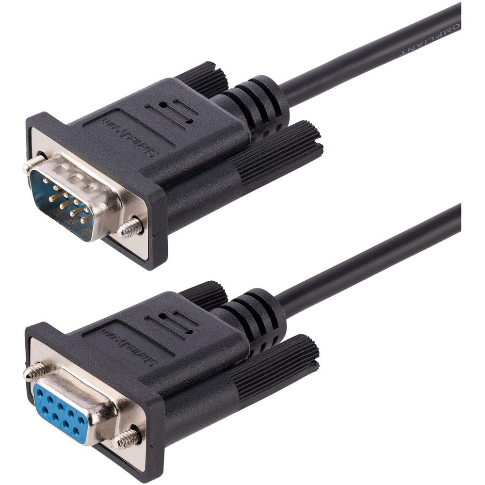 StarTech 9FMNM3MRS232CABLE 3m DB9 Serial Null Modem Cable Black