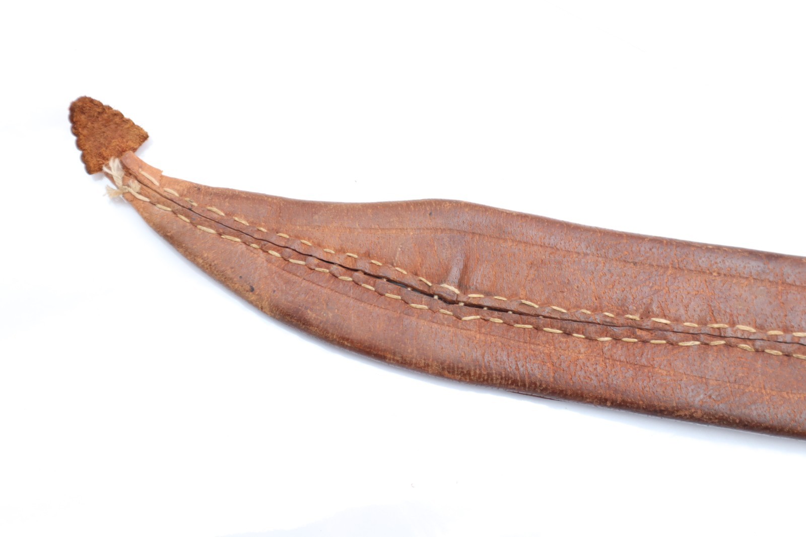 Vintage Philippine Negrito Bolo Knife - 22" Kriss Dagger Leather Sheath Filipino