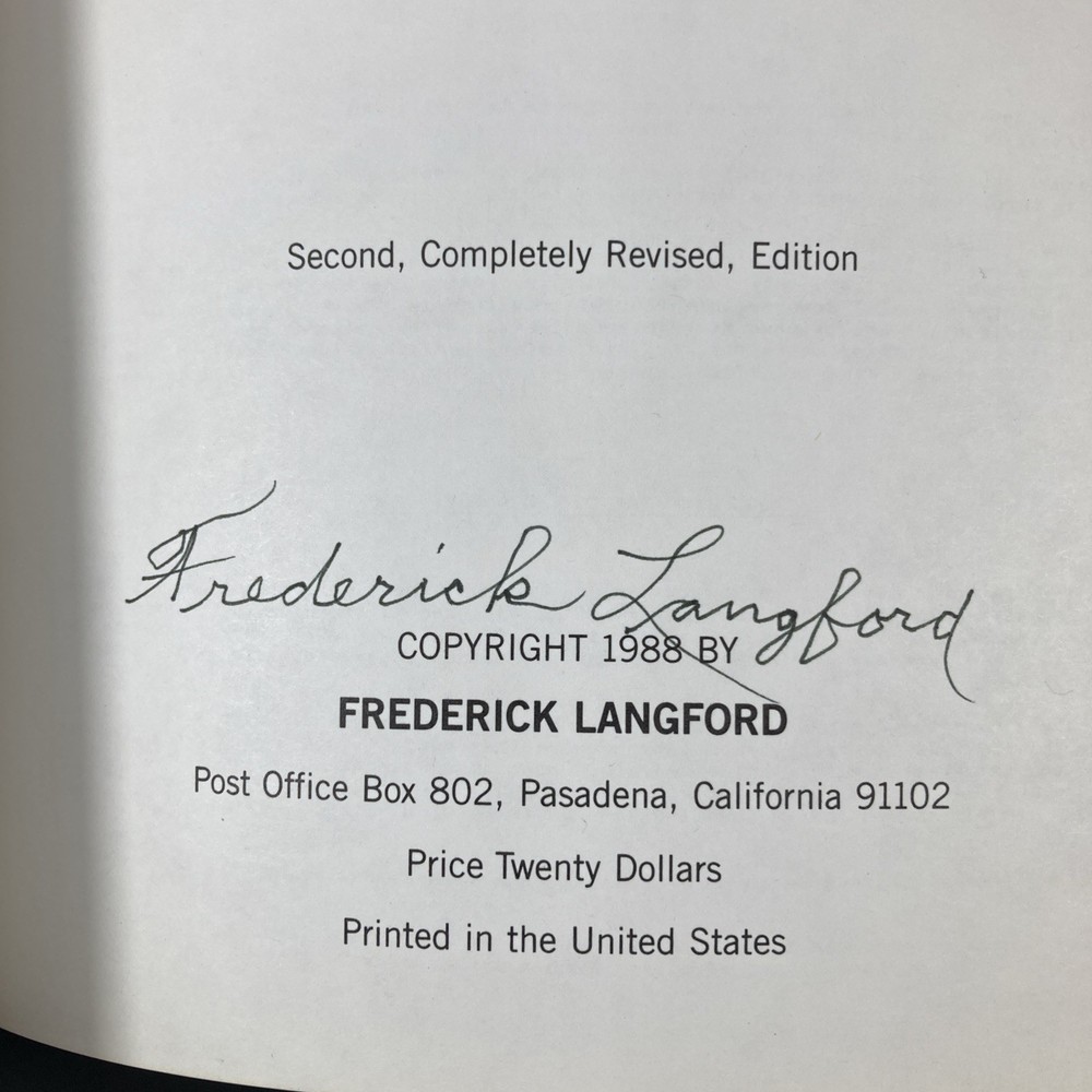 Doremus Machine Cancels Author Signed Frederick Langford 2nd Edition 1988