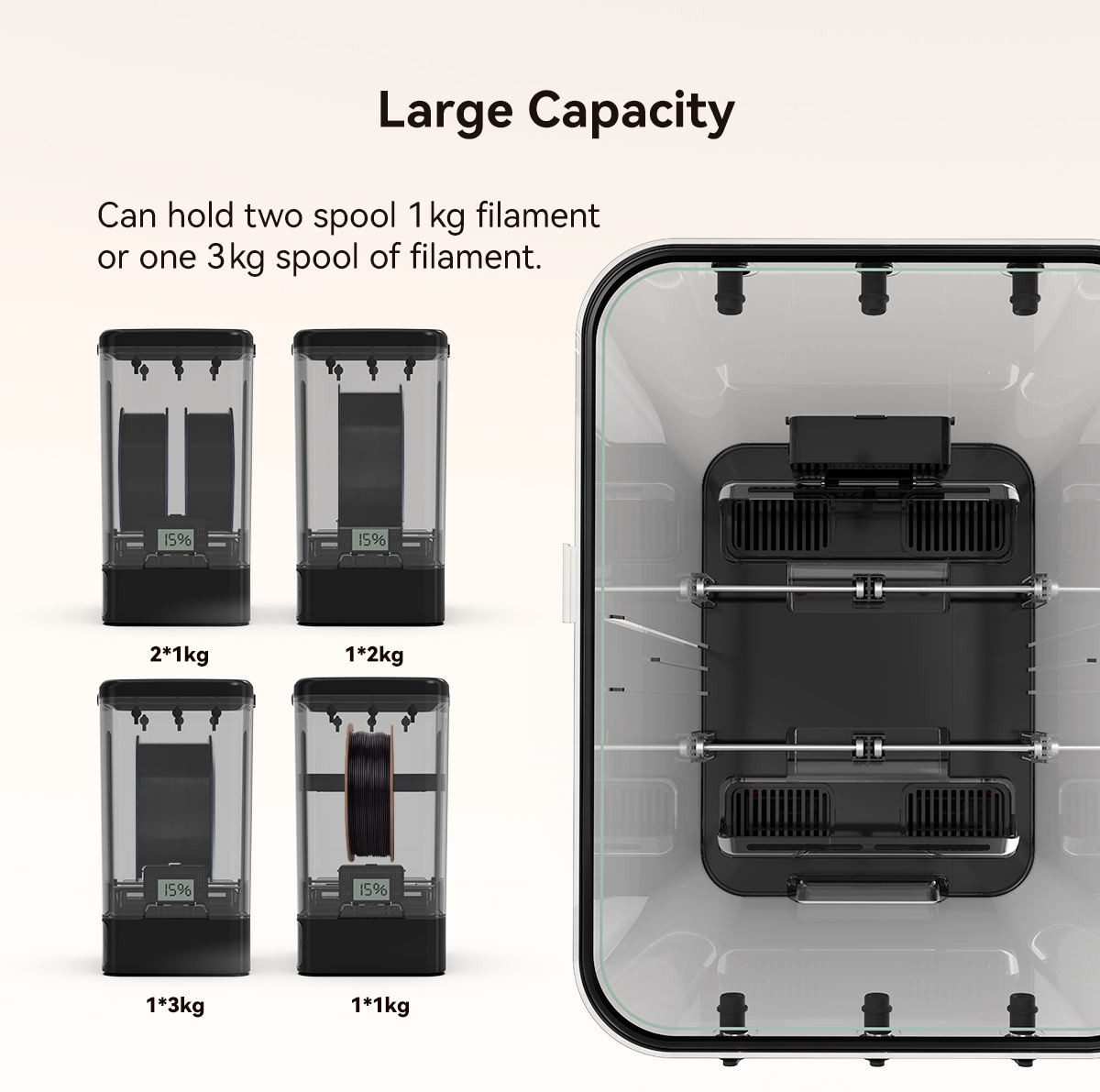 SUNLU FilaDryer SP2 Separation Design，Fast Heating，Strong Safety，Black