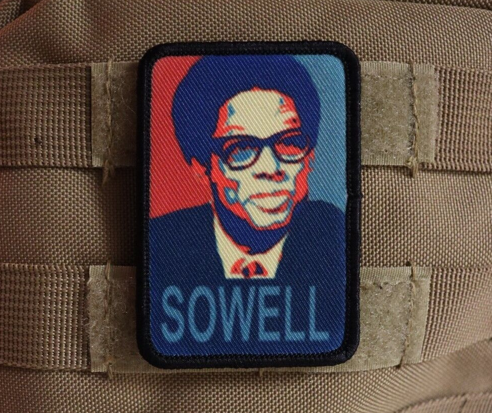 Thomas Sowell patch hope poster parody 2"x3" hook & loop tactical morale patch