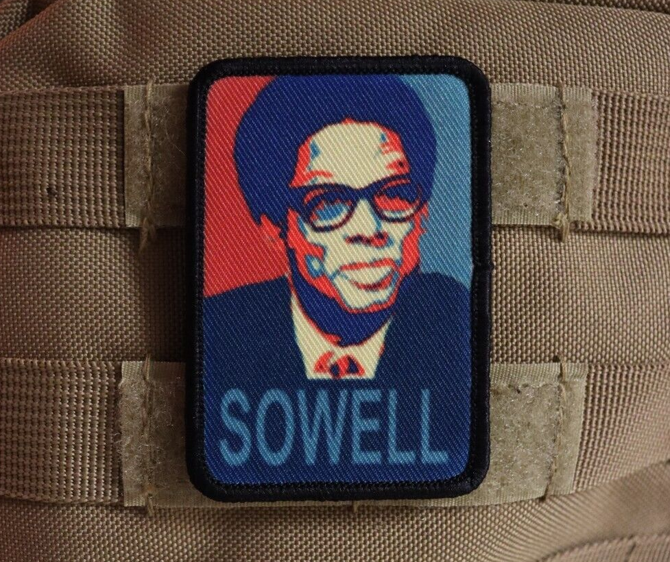 Thomas Sowell patch hope poster parody 2"x3" hook & loop tactical morale patch