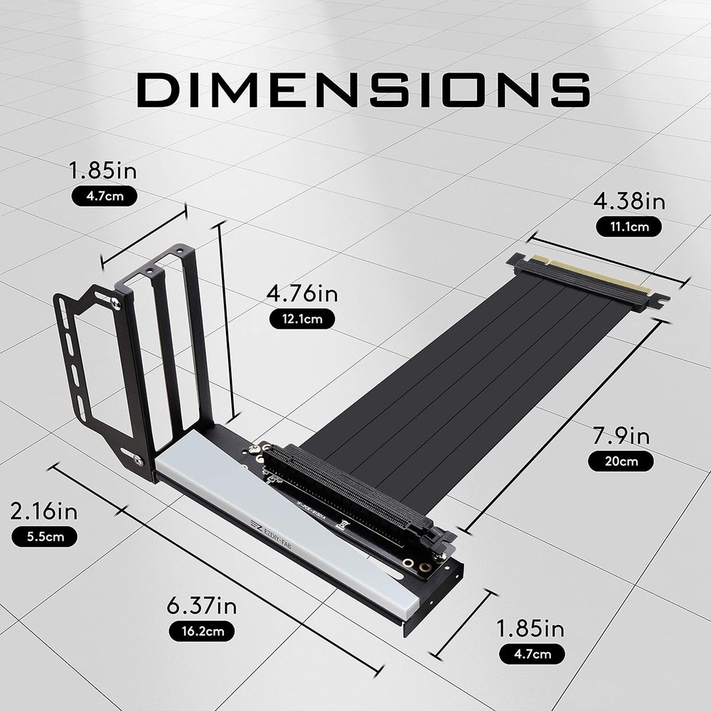 Vertical Graphics Card Holder Bracket with ARGB 5V 3Pin LED,GPU Mount